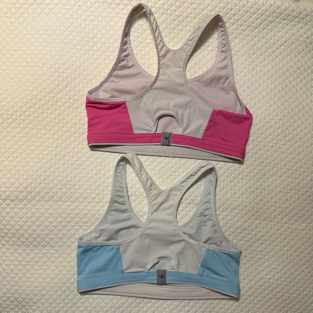 Champion Pink and Blue Sports Bras, Size M - Picture 8 of 8